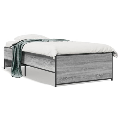 Giroletto Grigio Sonoma 100x200 cm Legno Multistrato e Metallo | homemem39