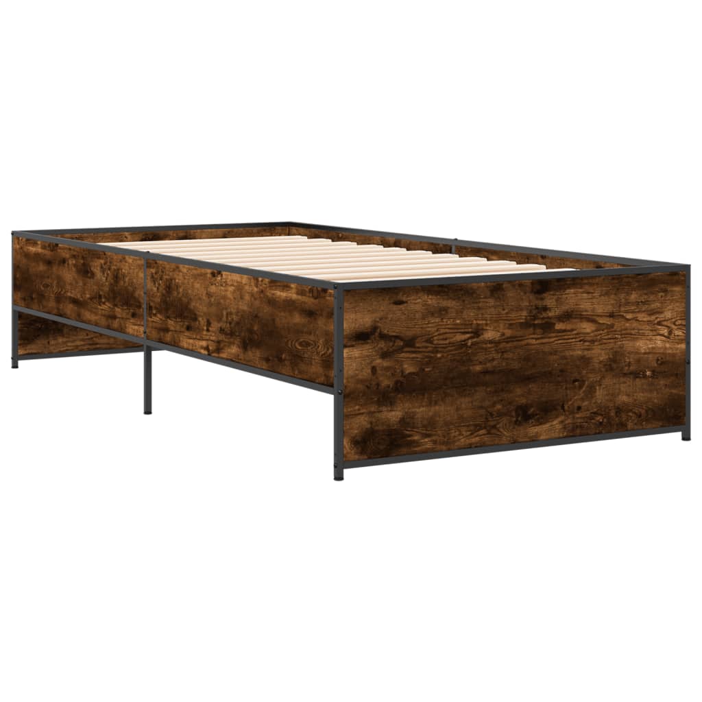 Giroletto Rovere Fumo 90x200 cm in Legno Multistrato e Metallo | homemem39