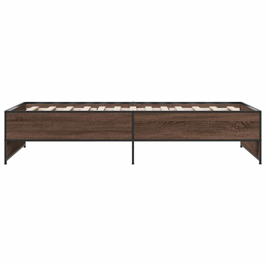 Giroletto Rovere Marrone 90x190 cm Legno Multistrato e Metallo | homemem39