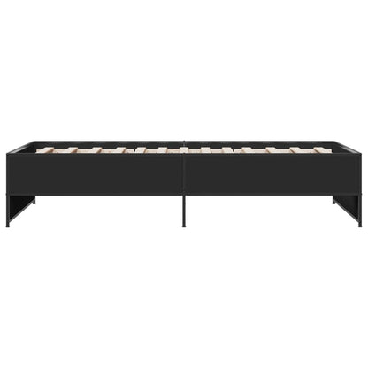 Giroletto Nero 75x190 cm in Legno Multistrato e Metallo | homemem39