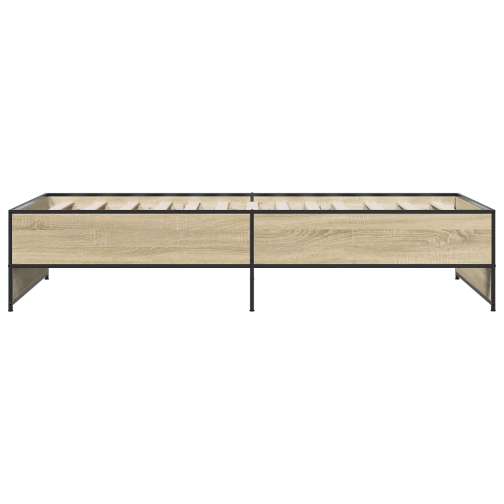 Giroletto Rovere Sonoma 75x190cm in Legno Multistrato e Metallo | homemem39