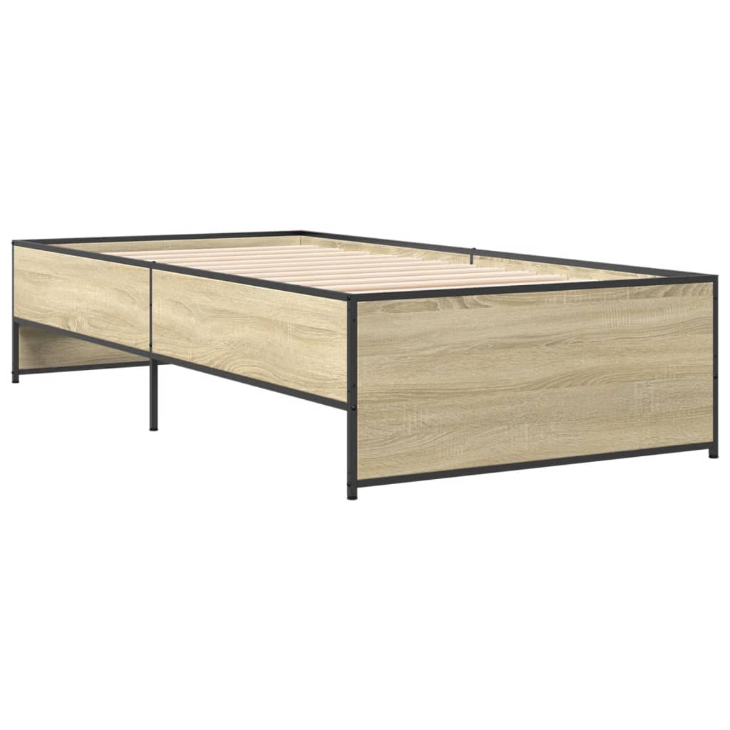 Giroletto Rovere Sonoma 75x190cm in Legno Multistrato e Metallo | homemem39