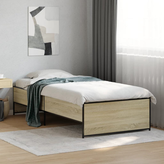 Giroletto Rovere Sonoma 75x190cm in Legno Multistrato e Metallo | homemem39