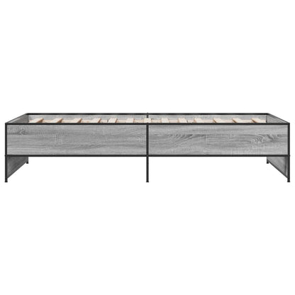 Giroletto Grigio Sonoma 75x190cm in Legno Multistrato e Metallo | homemem39