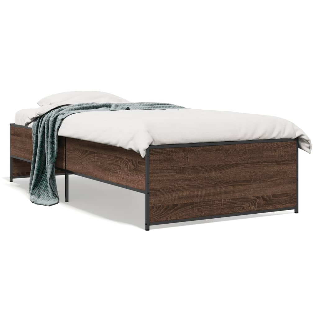 Giroletto Rovere Marrone 75x190 cm Legno Multistrato e Metallo | homemem39