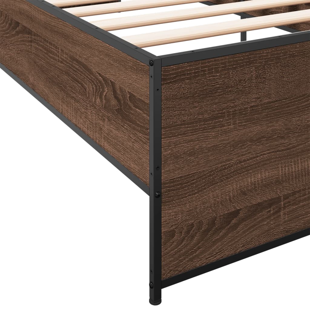 Giroletto Rovere Marrone 75x190 cm Legno Multistrato e Metallo | homemem39