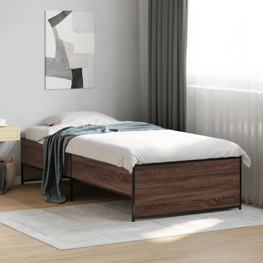 Giroletto Rovere Marrone 75x190 cm Legno Multistrato e Metallo | homemem39