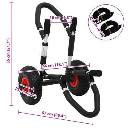 Carrello SUP per Tavola da Surf Pieghevole 45 kg in Alluminio - homemem39