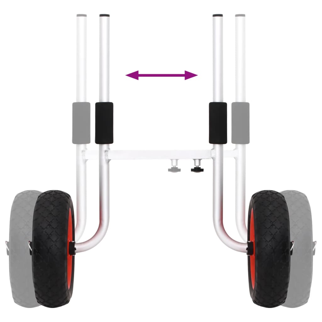 Carrello per Kayak Staccabile 100 kg in Alluminio - homemem39