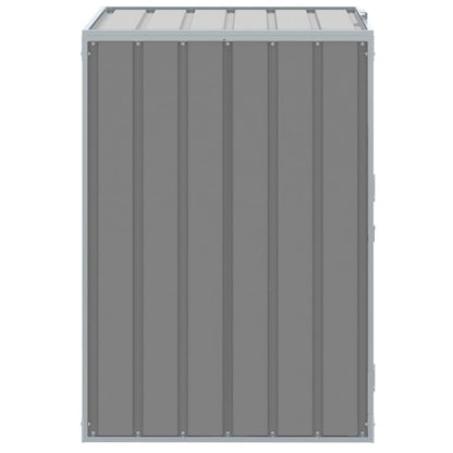 Copribidone con Ruote Bidone Singolo Grigio 72x81x115cm Acciaio - homemem39