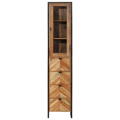 Mobile da Bagno 40x27x190 cm in Ferro e Legno Massello Acacia | homemem39