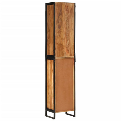 Mobile da Bagno 40x27x190 cm in Ferro e Legno Massello Acacia | homemem39