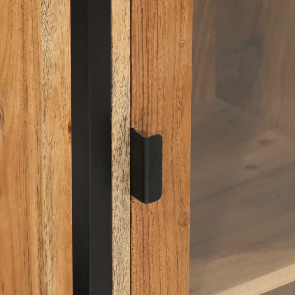 Mobile da Bagno 40x27x190 cm in Ferro e Legno Massello Acacia | homemem39