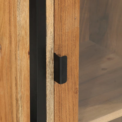 Mobile da Bagno 40x27x190 cm in Ferro e Legno Massello Acacia | homemem39