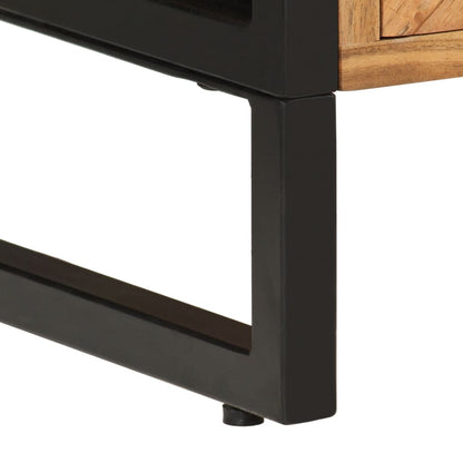 Mobile da Bagno 40x27x190 cm in Ferro e Legno Massello Acacia | homemem39