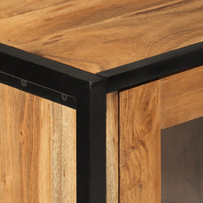 Set Mobili da Bagno 3 pz in Ferro e Legno Massello di Acacia | homemem39