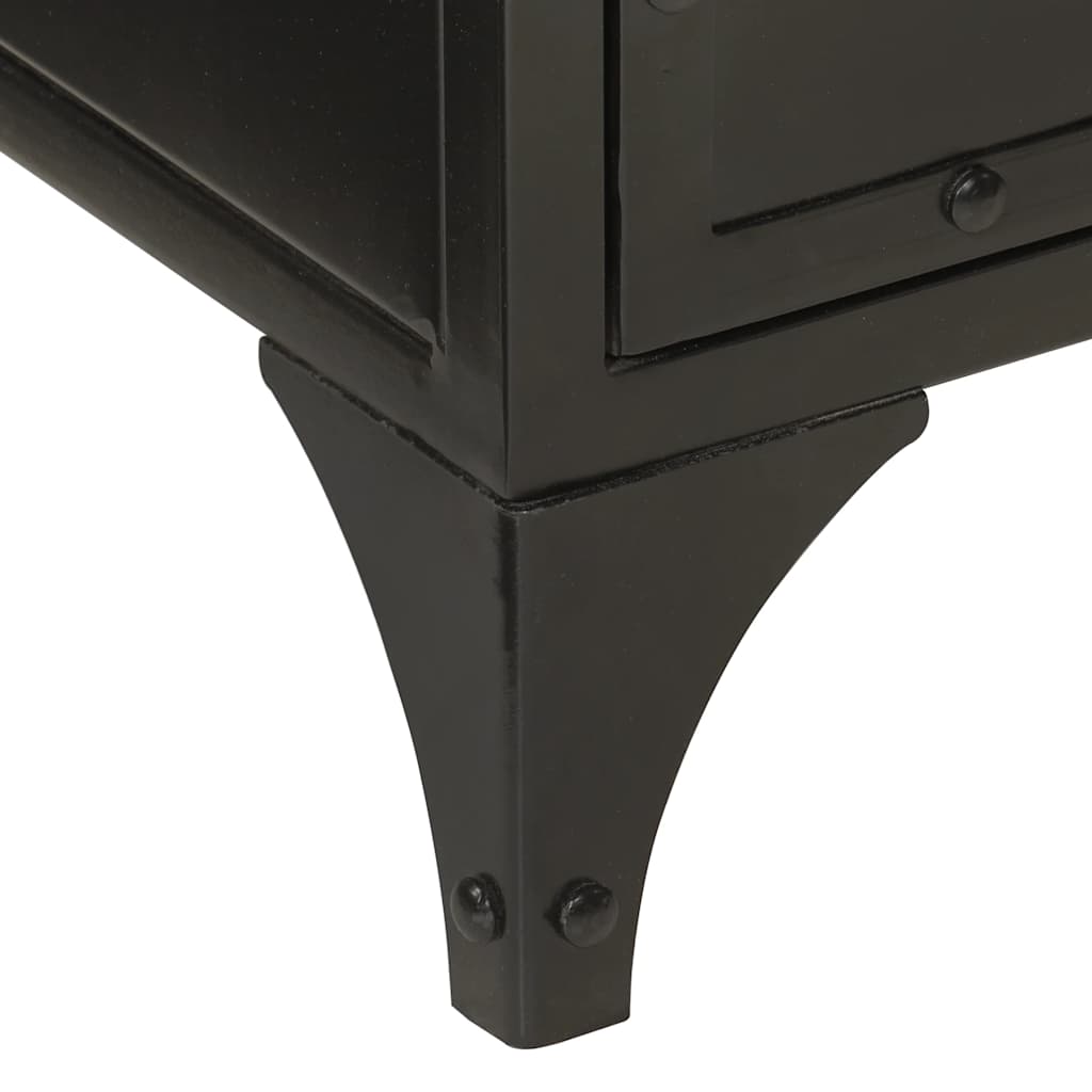 Set Mobili da Bagno 2pz in Ferro e Legno Massello di Mango | homemem39