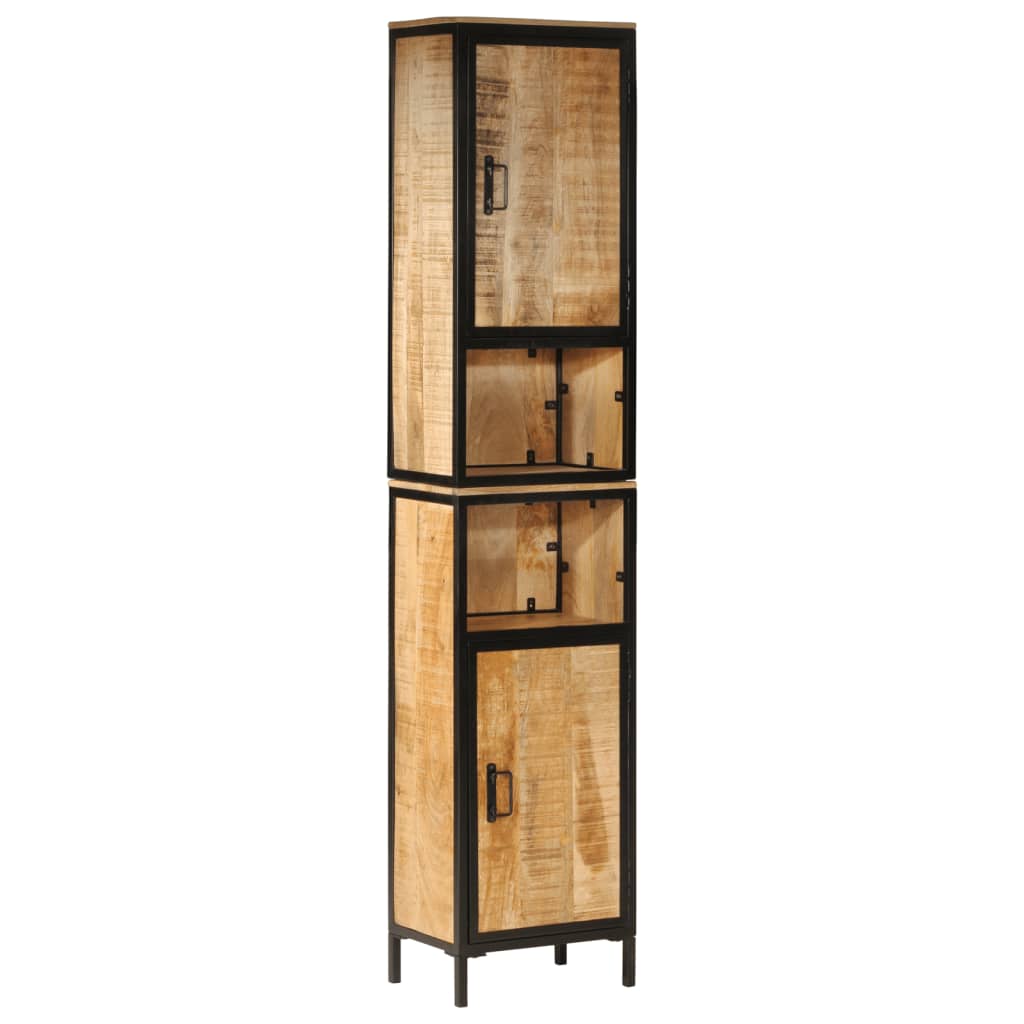 Mobile da Bagno 40x27x180 cm in Ferro e Legno Massello di Mango | homemem39
