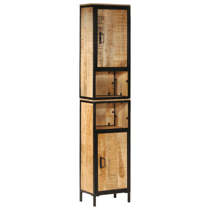 Mobile da Bagno 40x27x180 cm in Ferro e Legno Massello di Mango | homemem39
