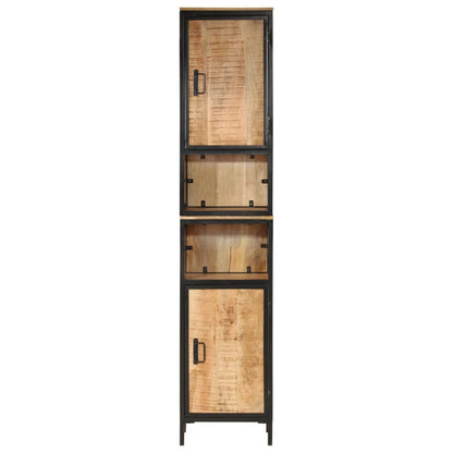 Mobile da Bagno 40x27x180 cm in Ferro e Legno Massello di Mango | homemem39