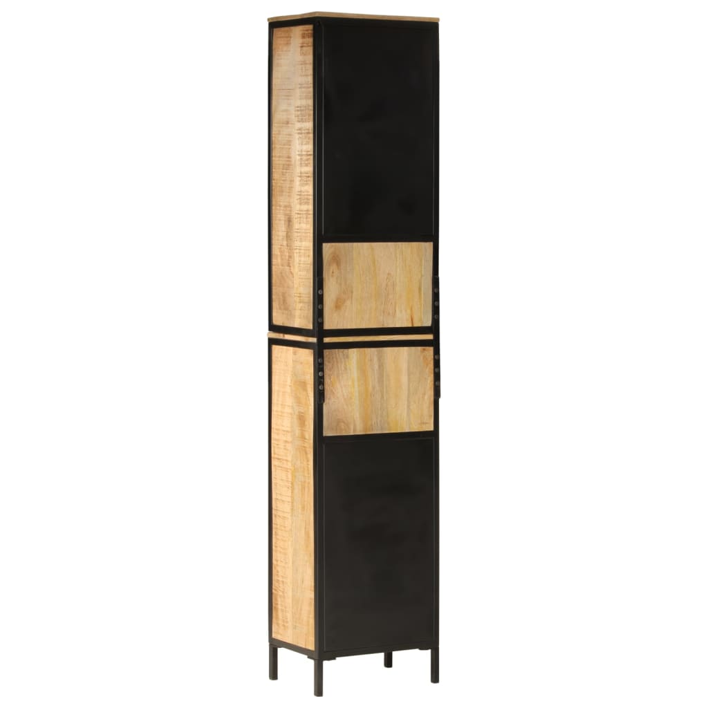 Mobile da Bagno 40x27x180 cm in Ferro e Legno Massello di Mango | homemem39