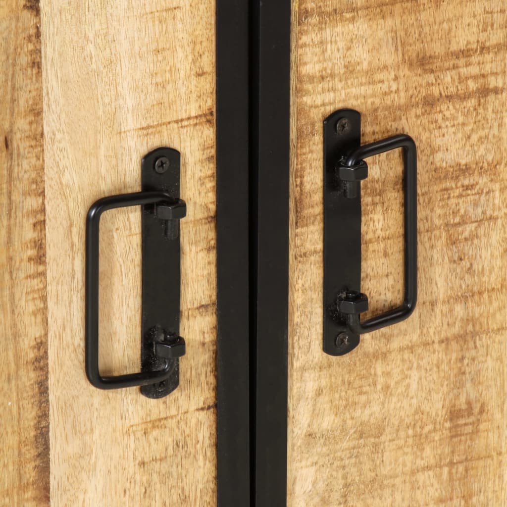 Set Mobili da Bagno 3 pz in Ferro e Legno Massello di Mango | homemem39