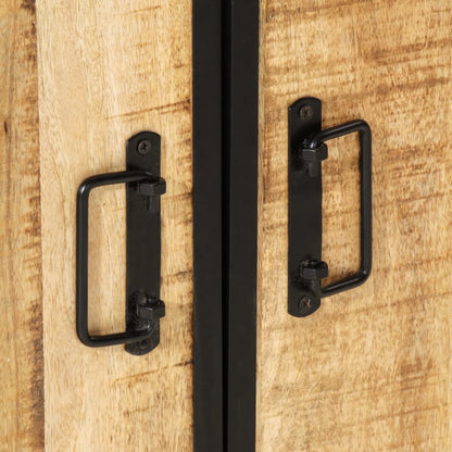 Set Mobili da Bagno 3 pz in Ferro e Legno Massello di Mango | homemem39
