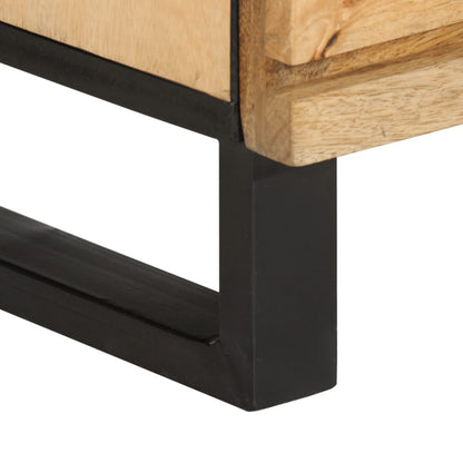 Credenze 2 pz 60x34x75 cm in Legno Massello di Mango Grezzo