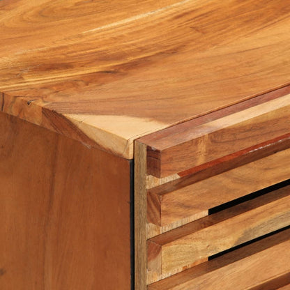 Credenze 2 pz 60x34x75 cm in Legno Massello di Acacia