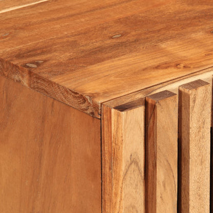 Credenze 3 pz 60x34x75 cm in Legno Massello di Acacia