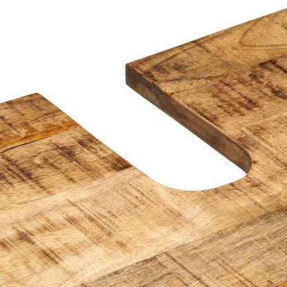 Set Mobili da Bagno 2pz in Legno Massello di Mango Grezzo