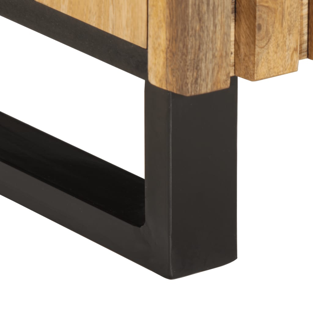 Set Mobili da Bagno 2pz in Legno Massello di Mango Grezzo