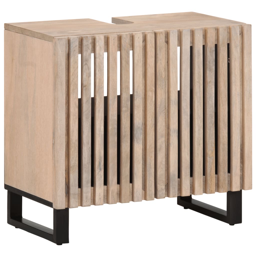 Set Mobili da Bagno 2pz in Legno Massello di Mango
