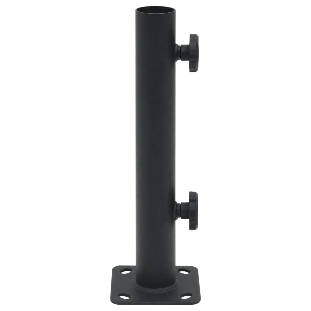 Base per Ombrellone per Palo da Ø32/34/38 mm Nero Opaco Acciaio - homemem39