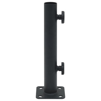 Base per Ombrellone per Palo da Ø32/34/38 mm Nero Opaco Acciaio - homemem39