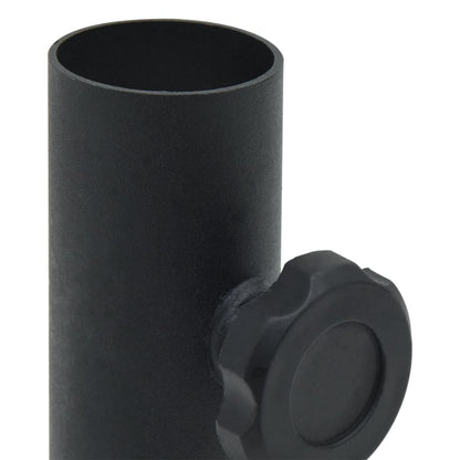 Base per Ombrellone per Palo da Ø32/34/38 mm Nero Opaco Acciaio - homemem39