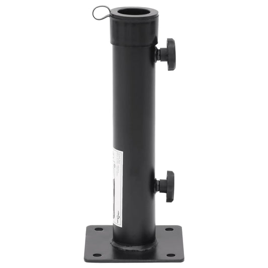 Base per Ombrellone per Palo da Ø38/48 mm Nero Opaco in Acciaio
