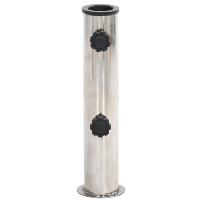 Base per Ombrellone per Palo da Ø38/48 mm Argento Acciaio Inox - homemem39