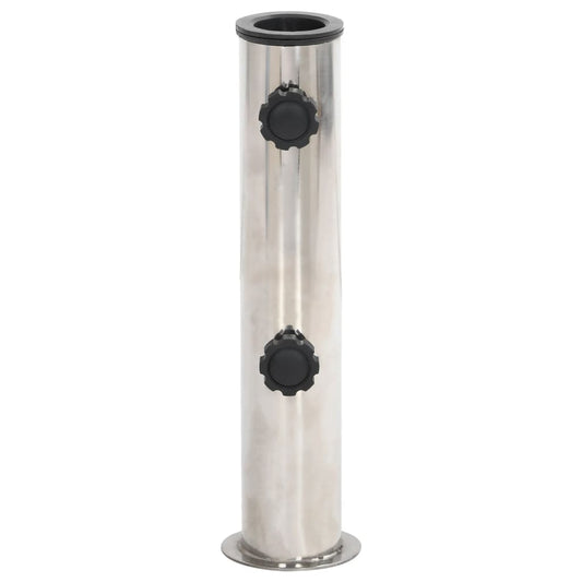 Base per Ombrellone per Palo da Ø38/48 mm Argento Acciaio Inox - homemem39