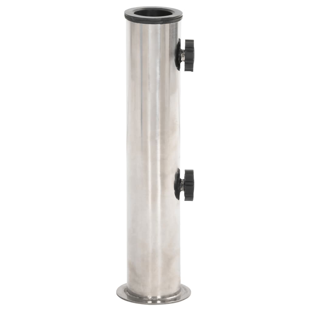 Base per Ombrellone per Palo da Ø38/48 mm Argento Acciaio Inox - homemem39