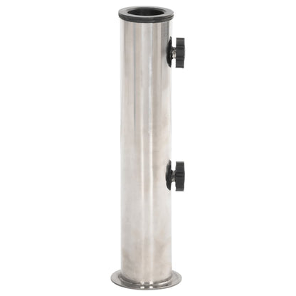 Base per Ombrellone per Palo da Ø38/48 mm Argento Acciaio Inox - homemem39
