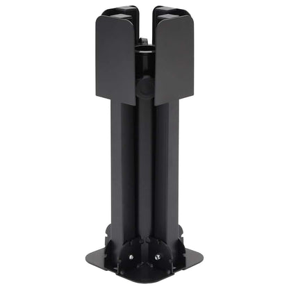 Base Pieghevole Ombrellone Palo Ø38/48 mm Nero Lucido Acciaio | homemem39