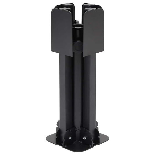 Base Pieghevole Ombrellone Palo Ø38/48 mm Nero Lucido Acciaio | homemem39