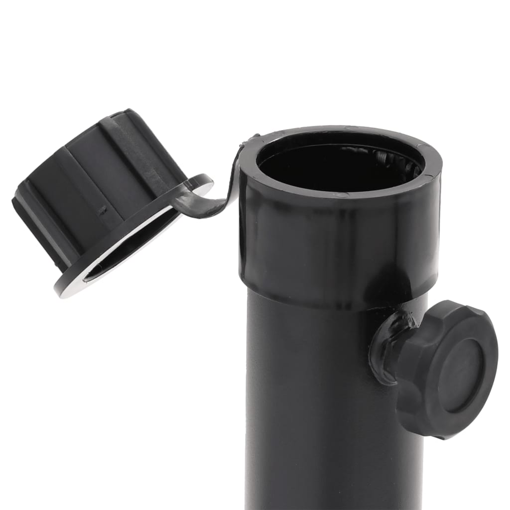 Base Pieghevole Ombrellone Palo Ø38/48 mm Nero Lucido Acciaio | homemem39