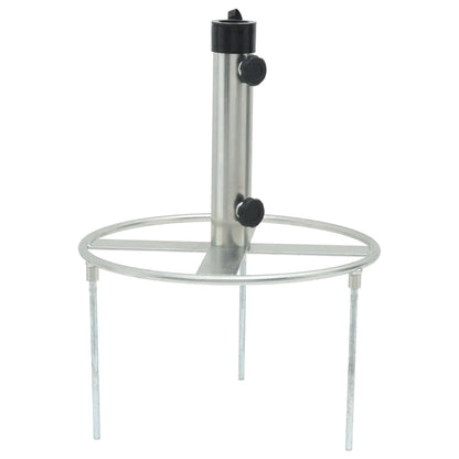Base per Ombrellone con Picchetti per Ø38/48 Argento in Acciaio