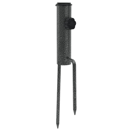 Supporti Ombrellone con Picchetti 2pz 9x35cm Acciaio Zincato