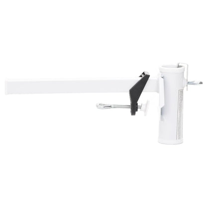 Morsetto per Ombrellone da Balcone Bianco 38 mm in Acciaio