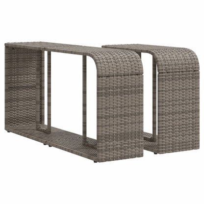 Set Divano da Giardino 10 pz con Cuscini Grigio in Polyrattan - homemem39