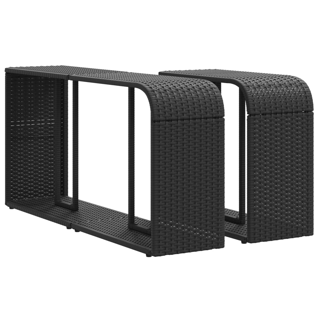 Set Divani da Giardino 10pz con Cuscini in Polyrattan Marrone | homemem39