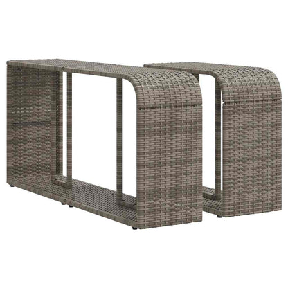 Set Divani da Giardino 11 pz con Cuscini in Polyrattan Grigio | homemem39